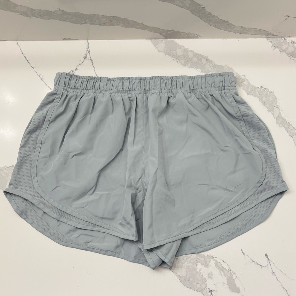 Nike Women's Dri-FIT Tempo Mid-Rise Brief-Lined Running Shorts, Grey